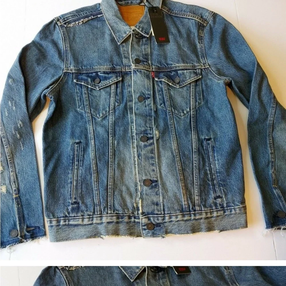 Levis Premium Savage DX Trucker Jean Jacket Mens - Picture 5 of 6
